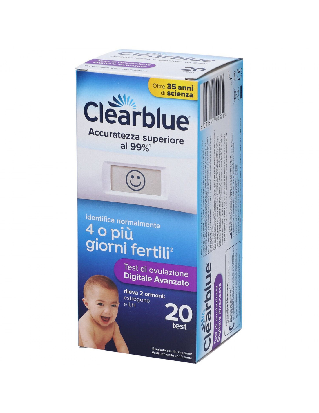 Clearblue Test di Ovulazione Digitale Avanzato, 20 test