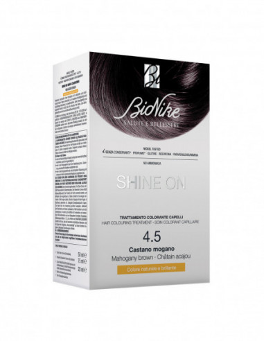 BioNike Shine On - Trattamento Colorante Capelli 4.5 Castano Mogano