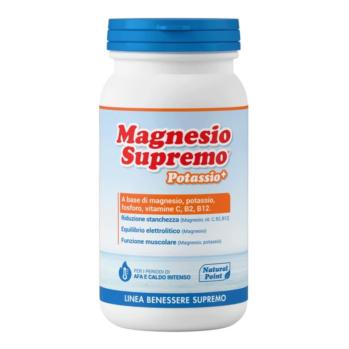 Natural Point Magnesio Supremo Potassio+ - Integratore per stanchezza e affaticamento, 150 g