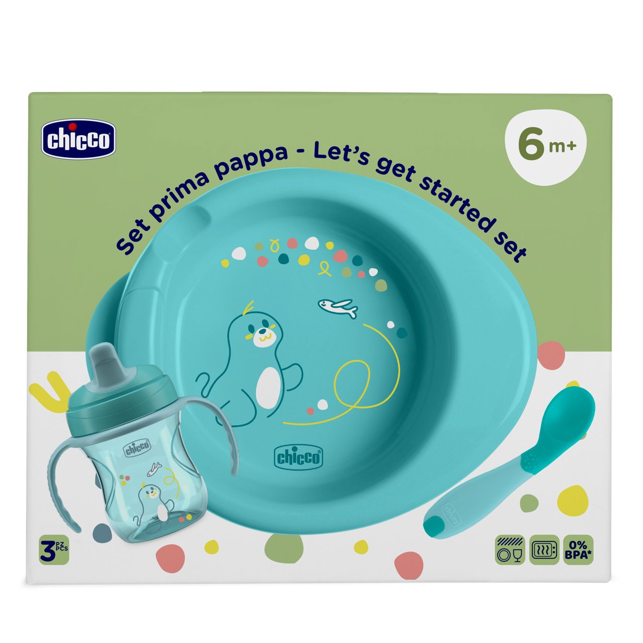 Chicco Set Prima Pappa 6m+ colore Azzurro