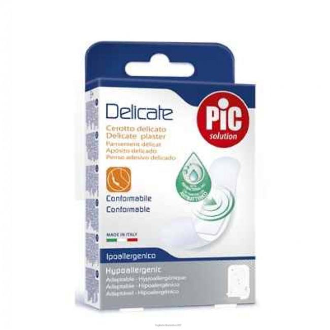 Pic Delicate Cerotto Delicato in Strip con Antibatterico Varie Misure, 40 Pezzi