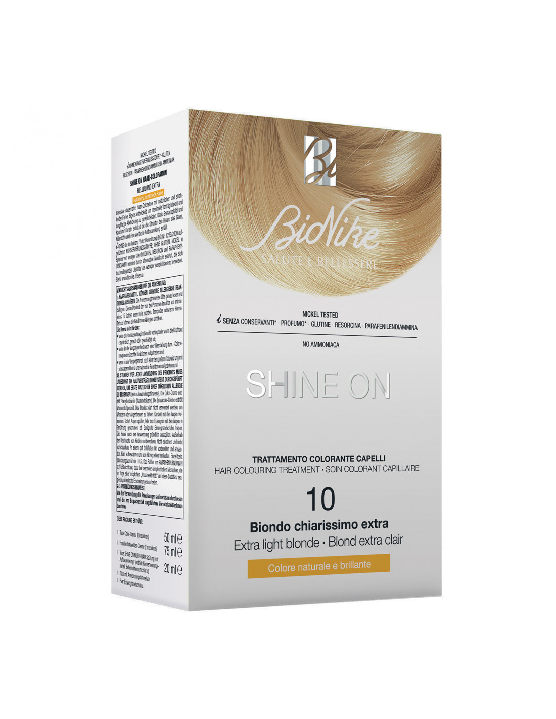 BioNike Shine On 10 Biondo Chiarissimo Extra - bionike shine on biondo chiaro, 50 ml + 75 ml