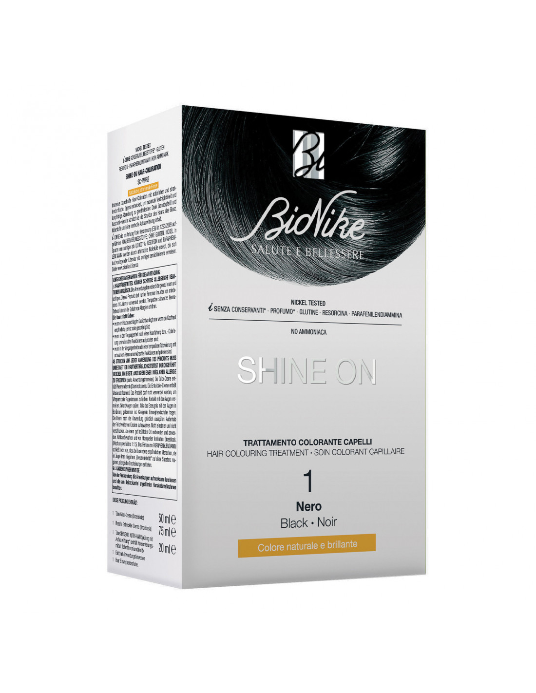 BioNike Shine On - Trattamento Colorante Capelli 1 Nero