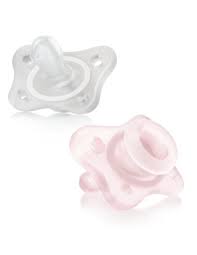 Chicco PhysioForma - Succhietto Gommotto Mini Soft 0-2M Silicone Rosa, 2 Pezzi