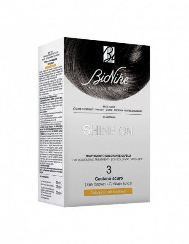 BioNike Shine On - Trattamento Colorante Capelli 3 Castano Scuro