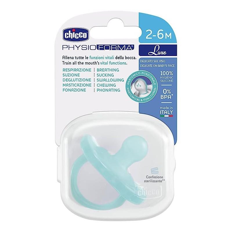 Chicco PhysioForma - Soft Luxe 2-6M Succhietto in Silicone Bimba